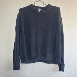 PACT Dark Grey Gray Crew Neck Knit Cotton Sweater Size XXL